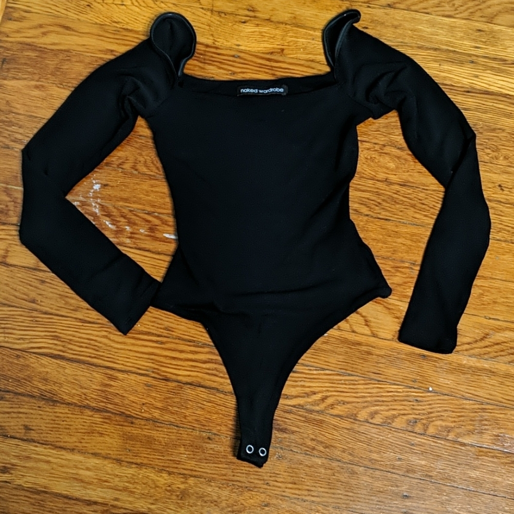 Naked Wardrobe Get off My Shoulders Bodysuit